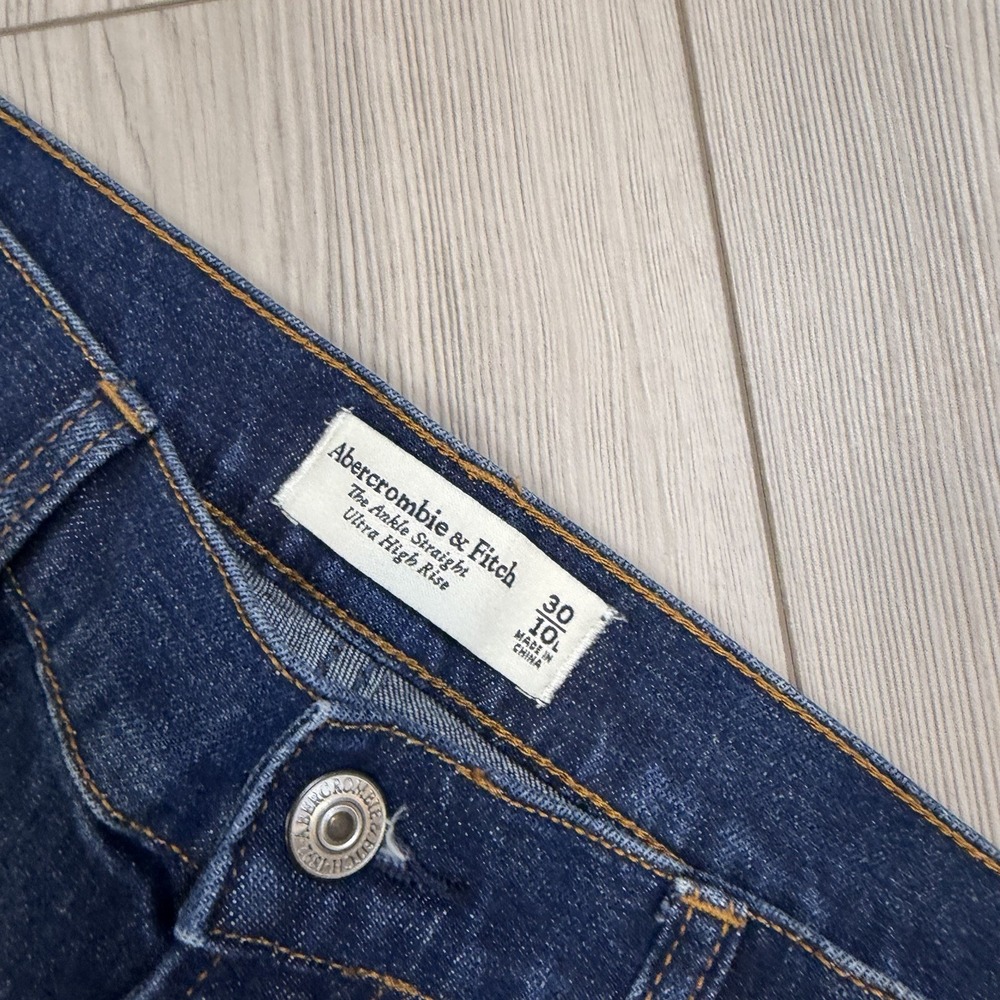 Abercrombie & Fitch The Ankle Straight Ultra High Rise Jeans Size 30 / 10L - Picture 5 of 10